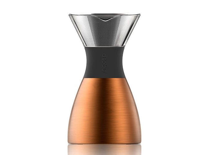 Asobu Pourover Hæld Over Kaffemaskine Sort Kobberfarve Kobber Rustfrit Stål Stk 0842591029257