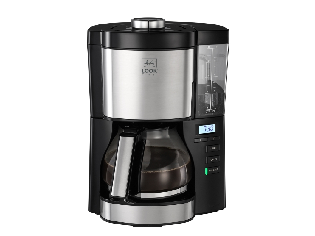 Melitta 6766591 Dråbe Kaffemaskine Malet Kaffe 1080 Sort Sølv 4006508221844