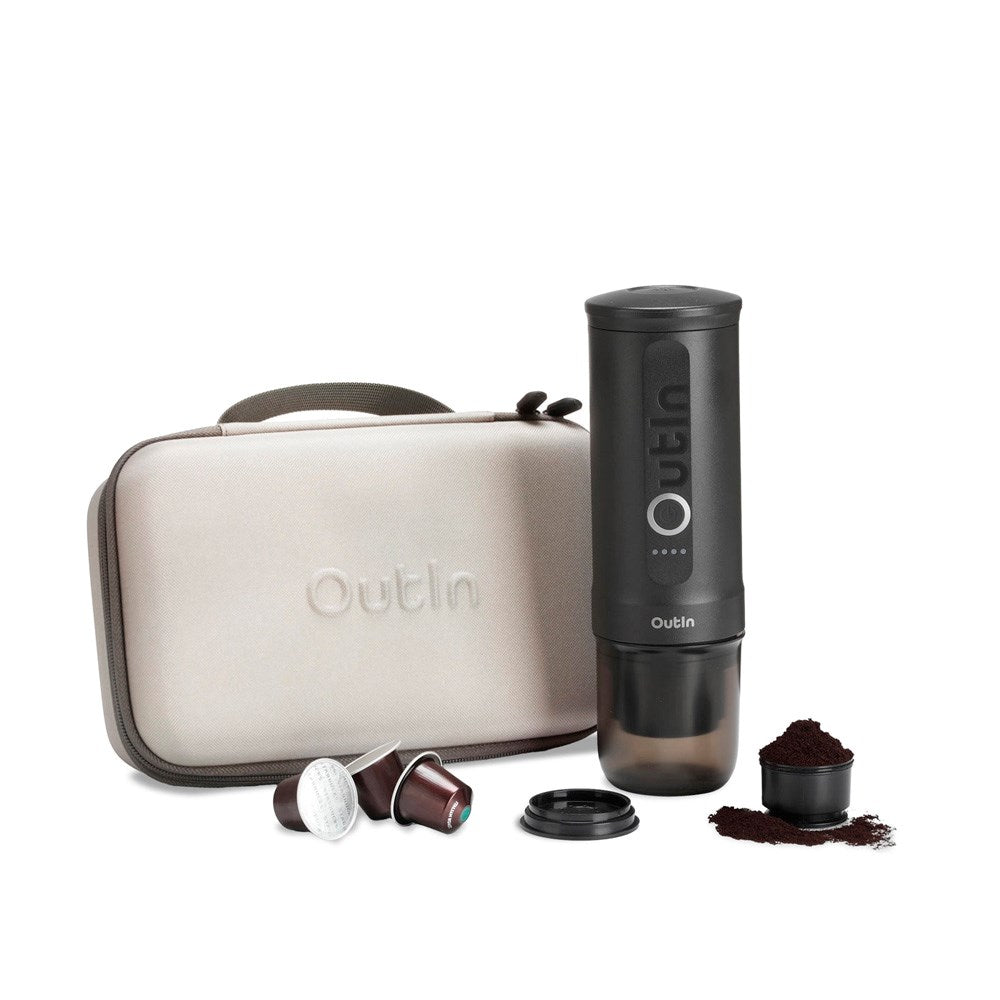 Outin Bærbar Espresso Kaffemaskine Sæt Space Grey