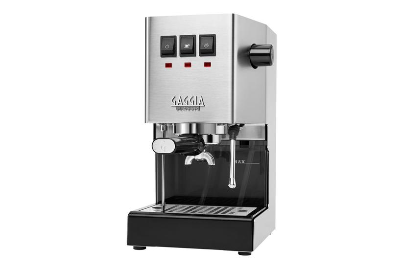 Gaggia Classic E24 Ri9481 Kaffemaskine Med Mælkeskummer Bar Børstet Rustfrit Stål 8720389025419